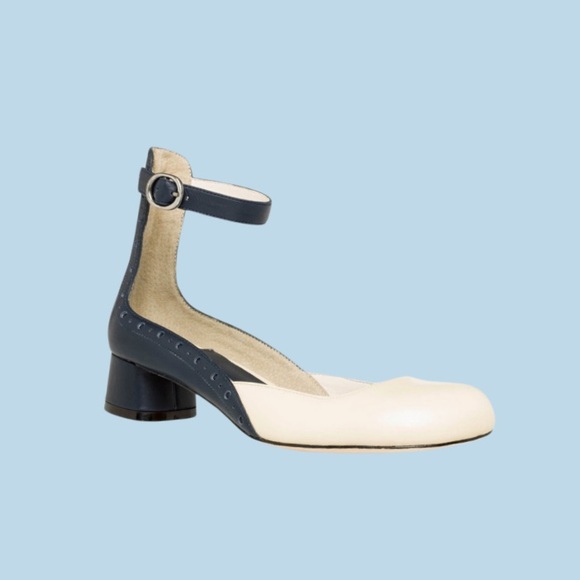 Leon Max Leather Ankle Wrap Block Heels | 6 - Picture 3 of 8